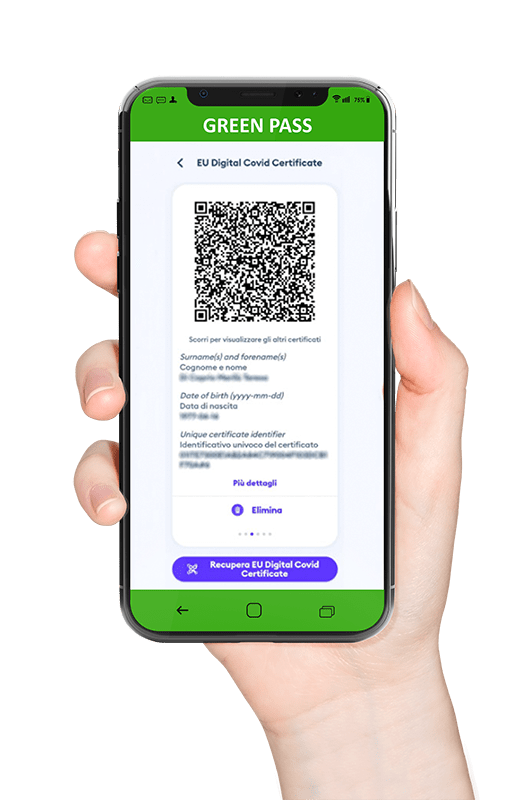smartphone-schermata-green-pass-qrcode-scansione-check-lettura-validazione-entrata-ingresso-locali-chiuso La reception virtuale con green pass check