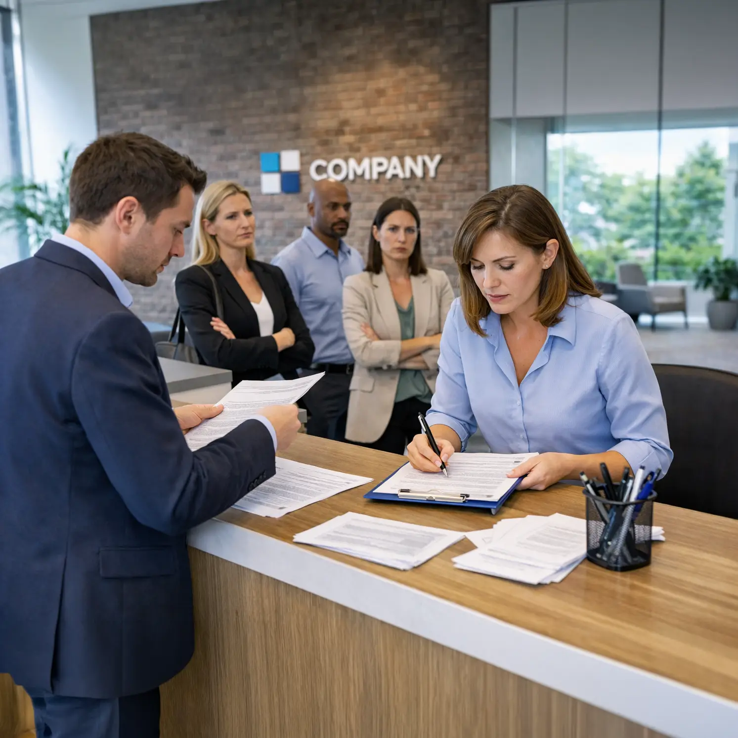 controllo accessi reception cartacea azienda