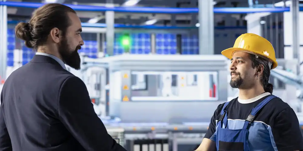 Accoglienza di un tecnico in ufficio